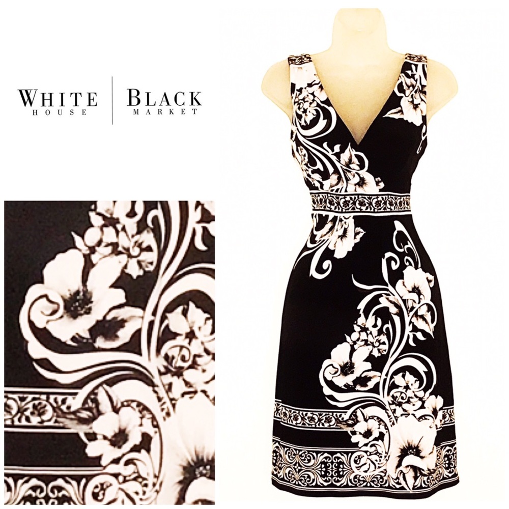 White House Black Market V Neck Dress